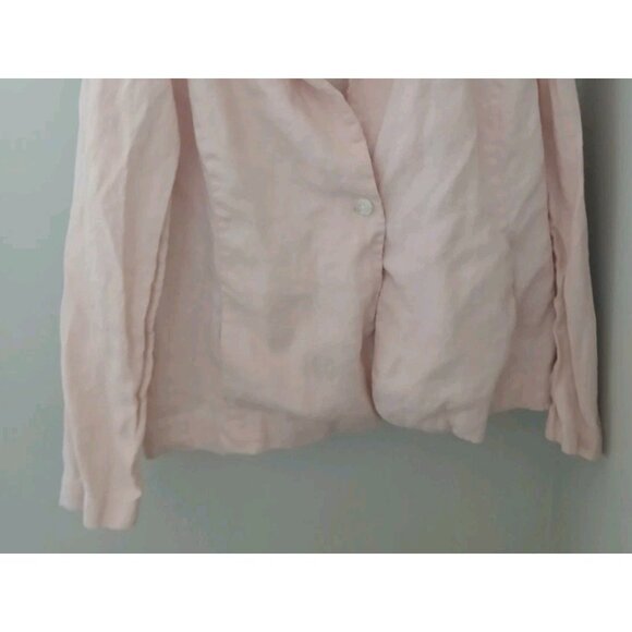 J. Jill Love Linen 100% Linen Blazer Jacket Size XL Pink Classic Minimalist - Picture 4 of 9